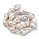 Hebras de perlas keshi de perlas barrocas naturales PEAR-Q015-017-2