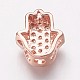 Brass Cubic Zirconia Beads KK-P134-05-3