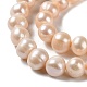 Fili di perle di perle d'acqua dolce coltivate naturali PEAR-E018-23-3