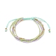 Verstellbare geflochtene Perlenarmbänder aus Glasperlen BJEW-JB08952-02-1