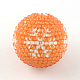 Round Resin Rhinestone Beads RESI-S306-14x16-01-1
