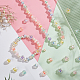 PandaHall Elite 透明アクリルビーズ  二層ビーズ  ABカラー  真珠色のガラスパールビーズ付き  混合形状  ジュエリー作りのための  ミックスカラー  ビーズ：220PCS TACR-PH0001-32-3