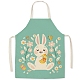 Joli tablier sans manches en polyester à motif de lapin de Pâques PW-WG98916-31-1