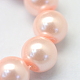 Backen gemalt pearlized Glasperlen runden Perle Stränge HY-Q330-8mm-05-3