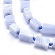 Chapelets de perles en agate avec dentelle bleue naturelle G-K223-01-3