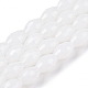 Непрозрачный сплошной цвет имитация нефрита стеклянные бусины пряди EGLA-A037-P6x8mm-D01-1