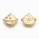 Brass Micro Pave Clear Cubic Zirconia Universe Space Charms ZIRC-Q021-022G-NF-2
