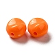 不透明なアクリルビーズ  フラットラウンド  オレンジ  9.5~10x12mm  穴：1.8mm  約1110個/500g OACR-L013-003C-2