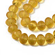 Brins de perles de verre dépoli transparent X-FGLA-S001-03-3