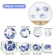 CHGCRAFT 200Pcs 4Styles Round Porcelain Beads Ceramic Loose Beads Handmade Porcelain Beads Printed Round Spacer Beads for DIY Jewelry Making Supplies Craft Beading Kit PORC-CA0001-13-2