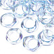 透明樹脂指輪  ABカラーメッキ  ライトスカイブルー  usサイズ6 3/4(17.1mm) RJEW-T013-001-E06-2