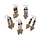 Natural & Synthetic Mixed Gemstone and Sandalwood Beads Dangle Earrings Sets EJEW-JE02802-1