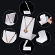 FINGERINSPIRE 10pcs Acrylic L Shape Necklace Display Stand White L-Shape Earring Holder Necklace Dangling Slant Back Display Rack Single Pair Earrings Displays Stand for Show props NDIS-WH0002-12A-3