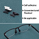 Gorgecraft 25 paires 5 style papillon et plat rond anti-dérapant adhésif en silicone souple plaquettes de lunettes FIND-GF0004-10-6