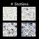 353 pièces 4 brins de perles de verre de style GLAA-YW0001-33-2
