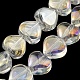 Fili di perle di vetro trasparente placcato colore ab X-EGLA-G037-09A-AB01-2