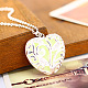 Collier pendentif cage coeur en alliage avec pierre de luminaires synthétiques LUMI-PW0001-048S-D-3