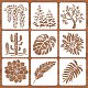 BENECREAT 9pcs Plastic Painting Stencils 12x12inch(Plants Pattern) Reusable Craft Stencils Template for DIY Painting Drawing Art Tools DIY-WH0172-025-3