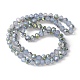 Electroplate Transparent Glass Beads Strands EGLA-YW0001-64A-2
