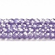 立方晶ジルコニアビーズ連売り  ファセットロンデル  紫色のメディア  3x2mm  穴：0.6mm  約164~172個/連  14.57~14.88インチ（37~37.8cm） ZIRC-G001-01H-1