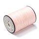ラウンドワックスポリエステル糸ストリング  マイクロマクラメコード  ツイストコード  革縫い用  ピンク  0.65mm  約87.48ヤード（80m）/ロール YC-D004-02D-004-2