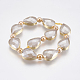 Electroplate Glass Beads Strands EGLA-P044-B04-2