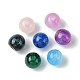 25шт круглые бусины из смолы с имитацией кошачьего глаза RESI-FS0001-65E-3