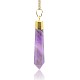 Natural Amethyst Point Pendants G-N0052-12A-3
