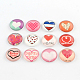 Half Round/Dome Heart Pattern Glass Flatback Cabochons for DIY Projects GGLA-Q037-10mm-47-1