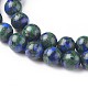 Brins de perles synthétiques assemblées en lapis-lazuli et malachite G-L528-03C-2