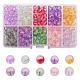 400Pcs 10 Colors Frosted Spray Painted Glass Beads Strands GLAA-CJ0001-39-8