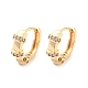 Rack Plating Brass with Cubic Zirconia Hoop Earrings for Women EJEW-G363-01KCG-1