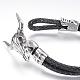 Bracelets multi-brin cordon cuir tressé BJEW-F274-07AS-2