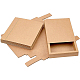 クラフト紙の折りたたみボックス  引き出しボックス  長方形  バリーウッド  完成品：20x15x3cm CON-WH0010-01K-C-8