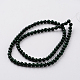 Chapelets de perles en fossiles naturelles teintées G-E328-4mm-12-3