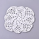 (クリアランスセール)かぎ針編みコースターテーブルマット  テーブルトッパーの家の装飾のため  花柄  ホワイト  160x2mm DIY-WH0157-17-1