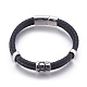 Leather Cord Bracelets BJEW-E350-06A-1