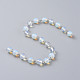 Chaînes de perles rondes en opalite faites à la main AJEW-JB00516-05-2