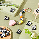 Chgcraft 12 pz 3 colori panda perline di silicone animali perline di silicone animale del fumetto perline per gioielli fai da te collana portachiavi braccialetto cassa del telefono SIL-CA0001-28-4