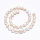 Hebras de perlas keshi de perlas barrocas naturales X-PEAR-S012-68-3