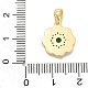 Подвески из латуни с микропаве из циркония KK-M303-02G-08-3