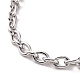 304 pulsera de cadena de cable de acero inoxidable para hombres y mujeres BJEW-E031-01P-06-2