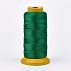 ポリエステル糸  カスタム織りジュエリー作りのために  グリーン  1mm  約230m /ロール NWIR-K023-1mm-01-1