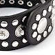 Punk Rock Studded Leather Cord Bracelets BJEW-D351-02-3