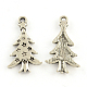 Style tibétain pendentifs en alliage d'arbre de Noël TIBEP-A15379-AS-RS-1