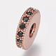Brass Micro Pave Cubic Zirconia Bead Spacers ZIRC-K074-11A-02-2