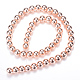 Chapelets de perles en hématite synthétique sans magnétique G-Q466-10mm-03-2