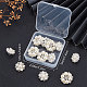 GORGECRAFT 1 Box 2 Styles 12PCS Flatback Pearl Rhinestone Buttons Floral Embellishments Shank Buttons with Faux Pearls and Crystal Glass Rhinestone Sew on Clothing Buttons for DIY Jewelry Decoration RB-GF0001-05-7