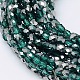Faceted Electroplate Glass Round Beads Strands EGLA-J050-H03-2