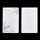 長方形の花のイヤリングのディスプレイ カード  ゲインボロ  14.2x8.9x0.04cm  穴：2mm CDIS-P007-B03-2